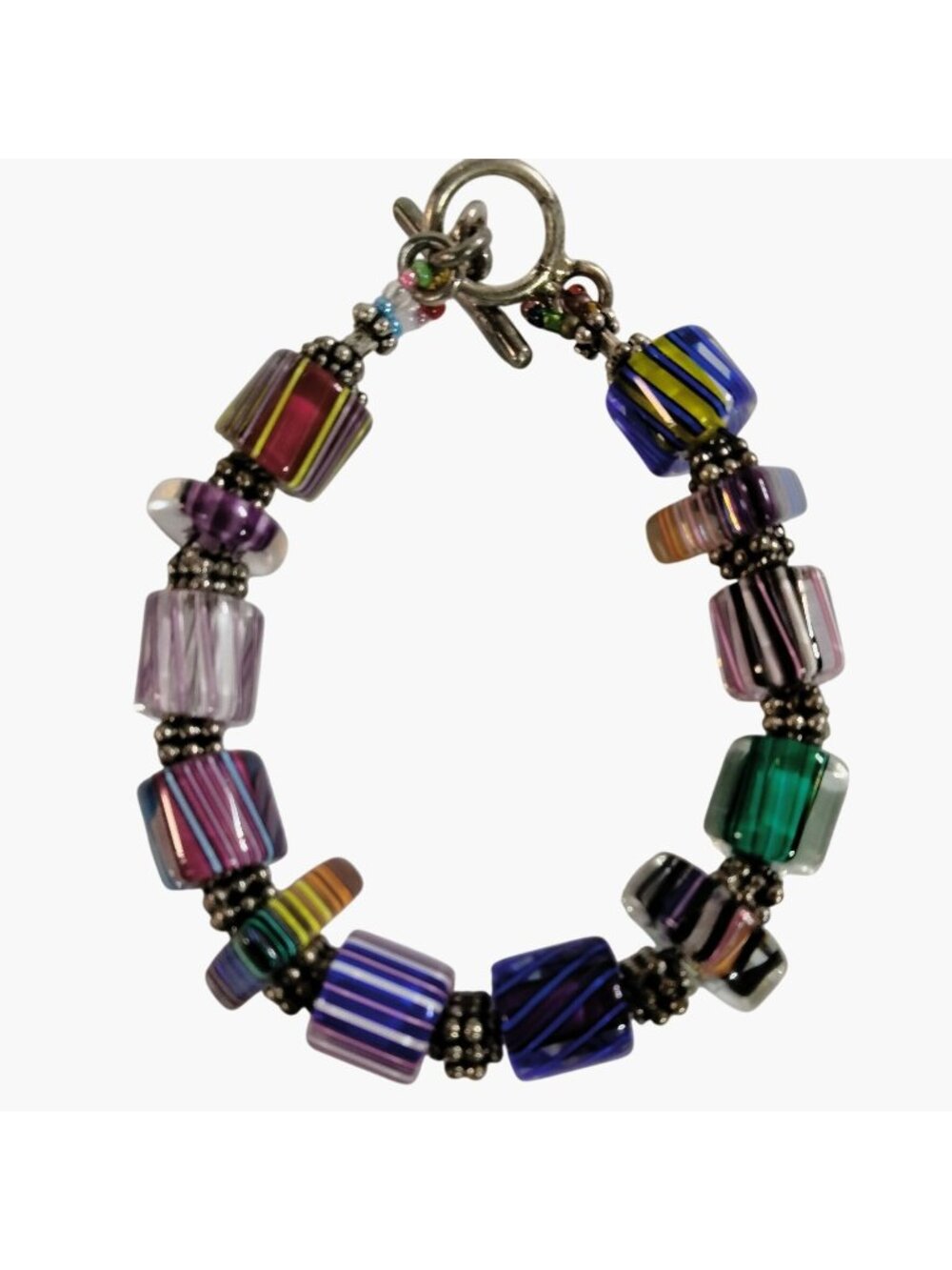 Murano Glass Beaded Bracelet Colorful Artisan